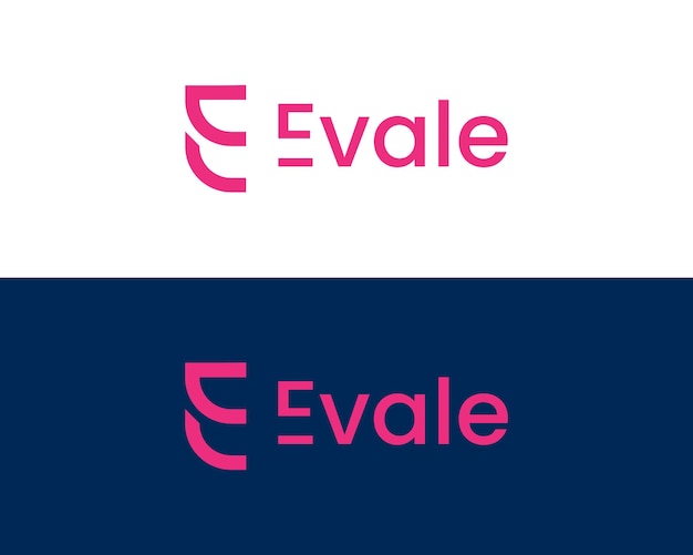 Modern EV letter logo design template