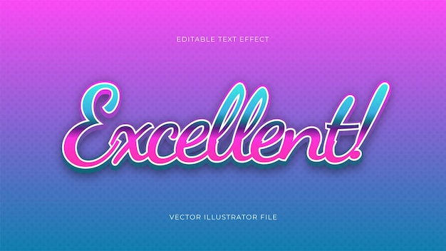 Vector modern excellent editable text effect vibrant modern color shiny text style effect editable fonts vector files