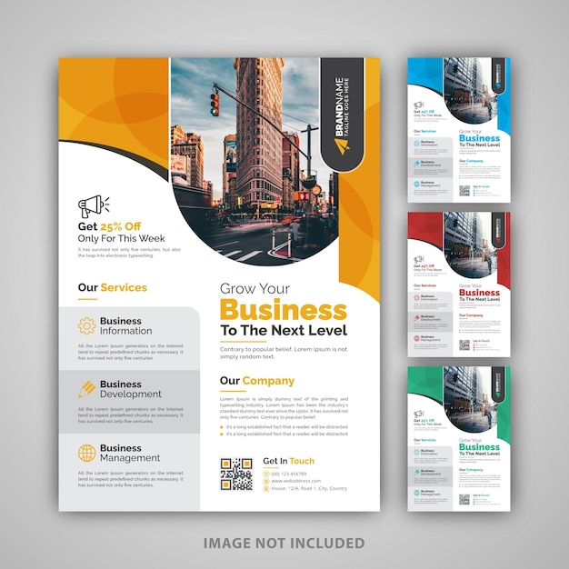 Vettore moderno eye-catching a4 corporate business flyer template design layout