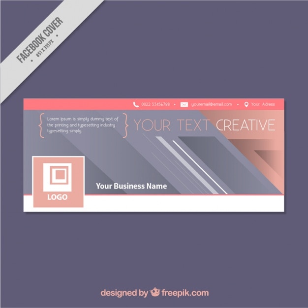 Vector modern facebook cover for business