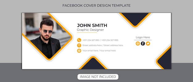 Modern facebook cover page template amp digital marketing facebook banner template