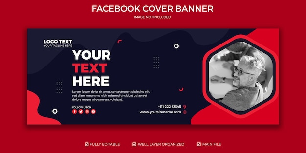 Modern facebook cover template design