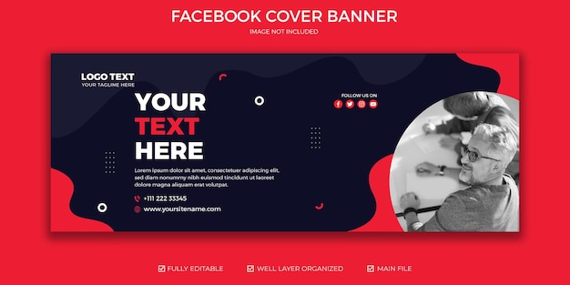 Modern facebook cover template design