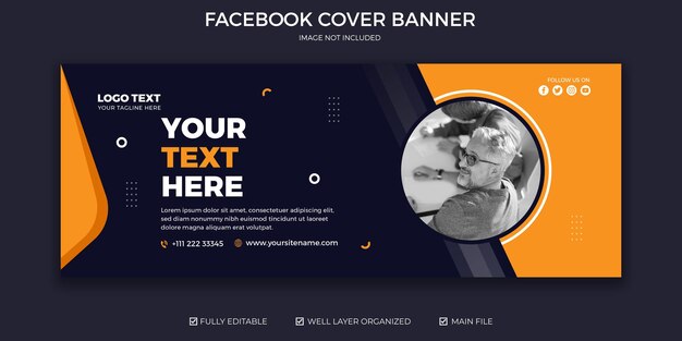 Modern facebook cover template design