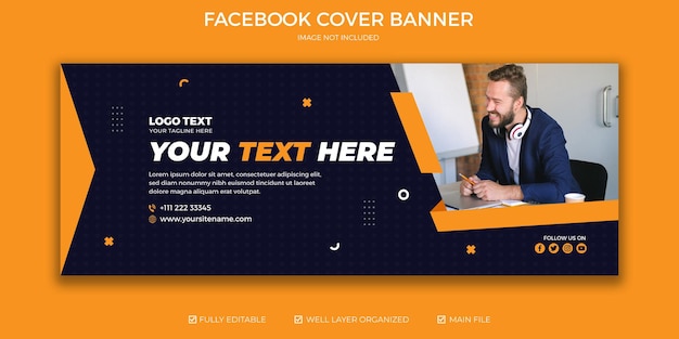 Modern facebook cover template design