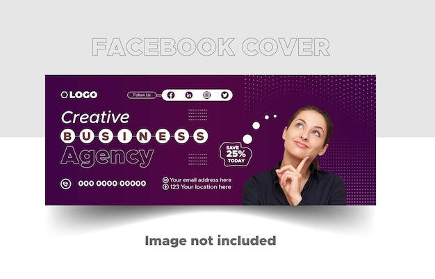 Vector modern facebook cover template