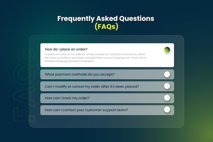 Vector modern faqs ui design