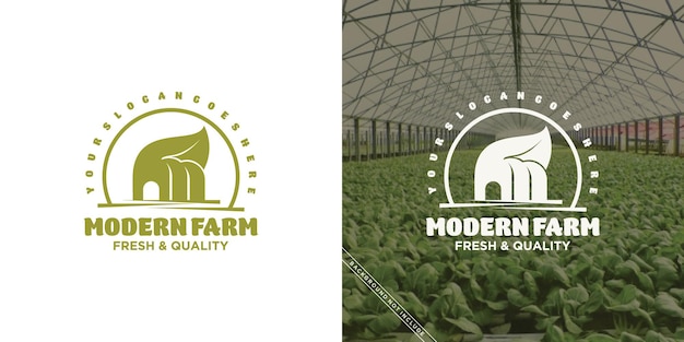 Логотип современной фермы и ранчо