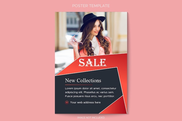 Vector modern fashion advertising poster template