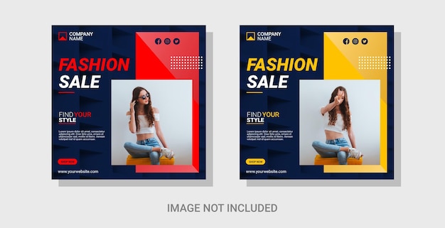 Modern fashion banner social media template