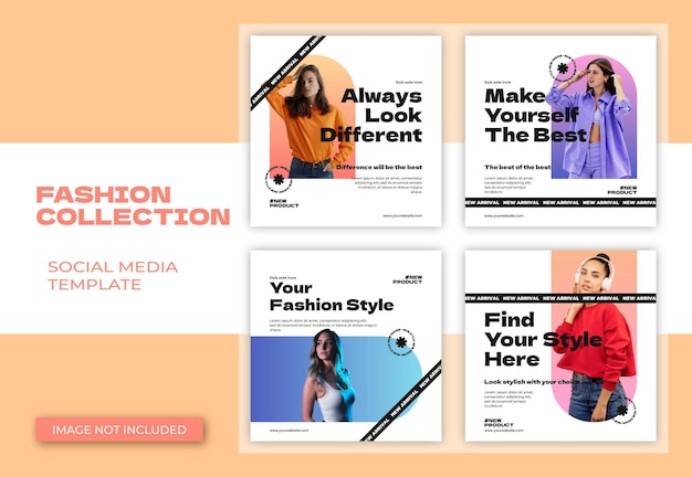 Modern fashion collection social media pack templates