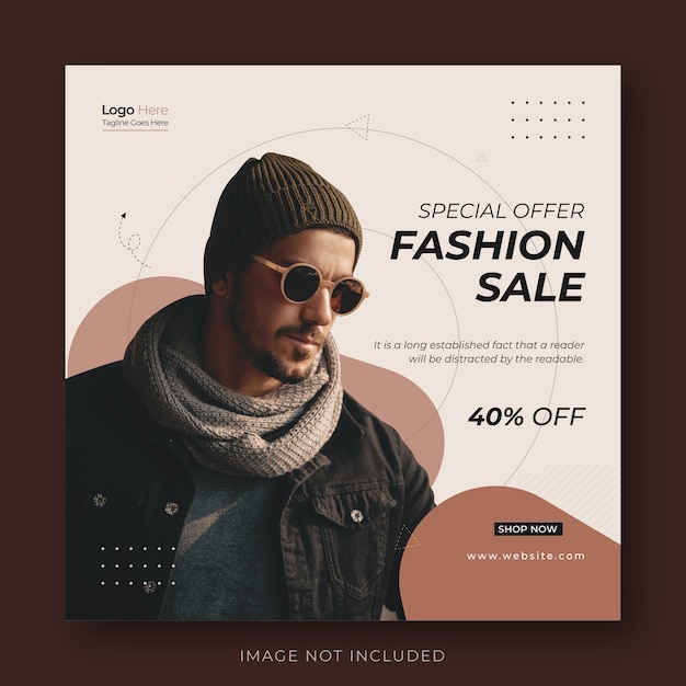 Modern fashion sale banner social media post