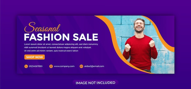 Modern fashion sale banner for web and social media facebook cover