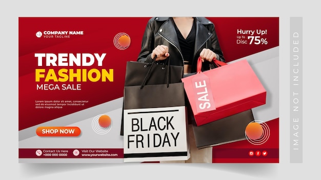 Vector modern fashion sale banner