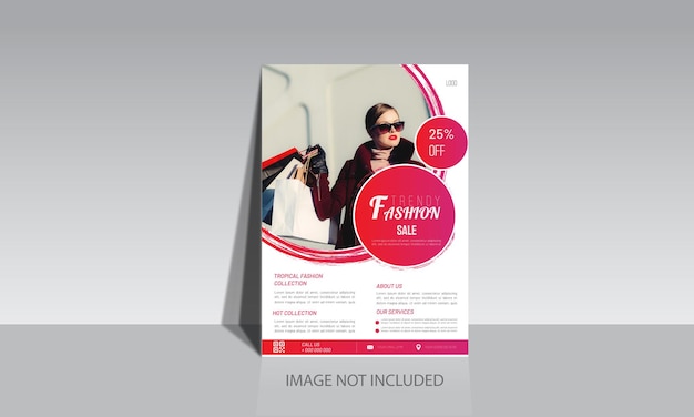 Modern Fashion Sale Flyer, folder, poster sjabloonontwerp voor online winkel, shop flash sale