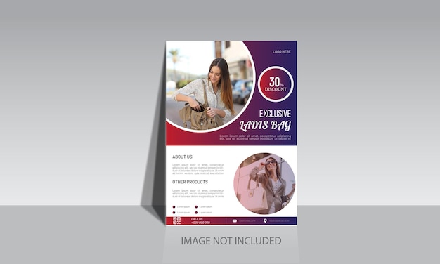 Modern Fashion Sale Flyer, leaflet, poster template design for online store, shop flash sale