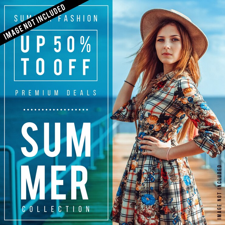 Vector modern fashion sale poster