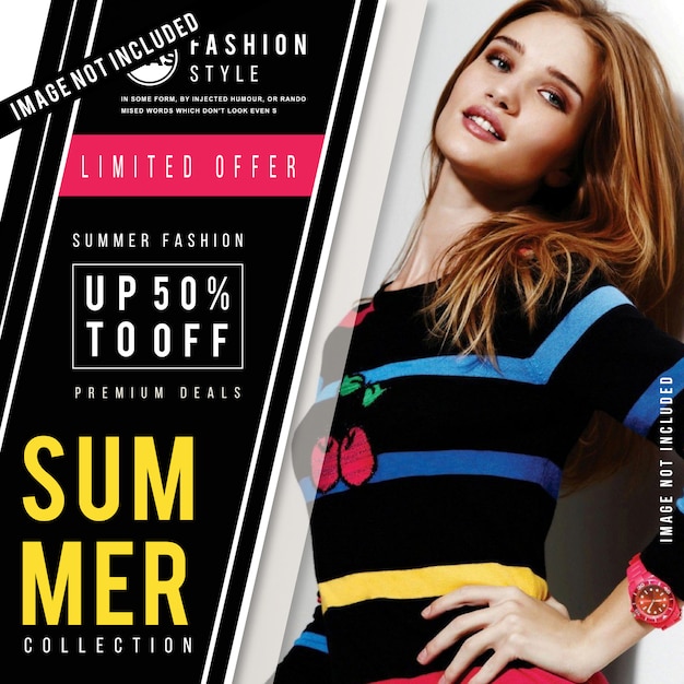 Vector modern fashion sale poster