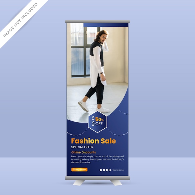 Modern fashion sale Rollup banner template