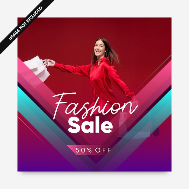 Modern fashion sale social media post template