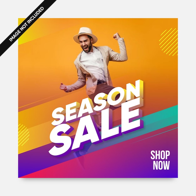 Vector modern fashion sale social media post template