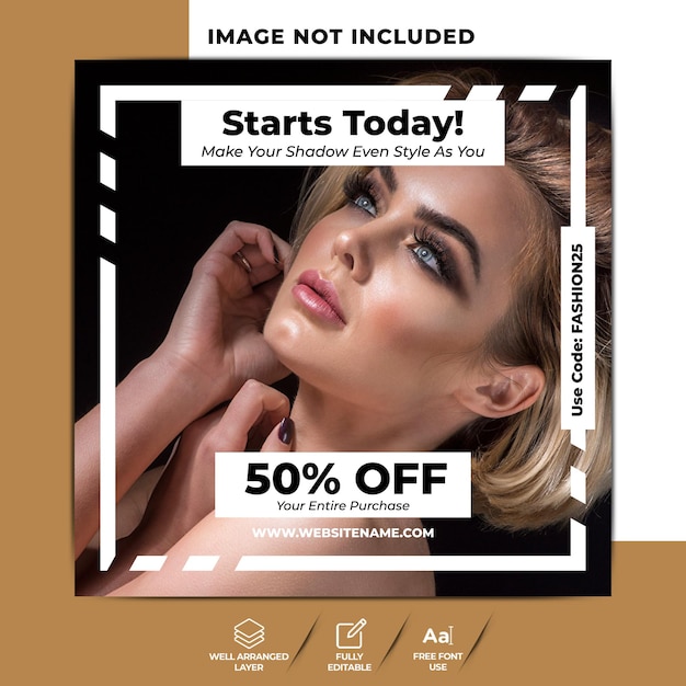 Modern fashion set sale banner for instagram social media post template or square banner