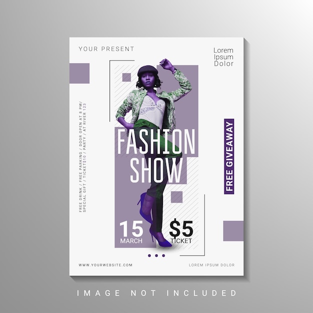 Vector modern fashion show poster design