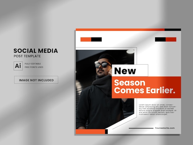 Vector modern fashion social media instagram post template premium vector