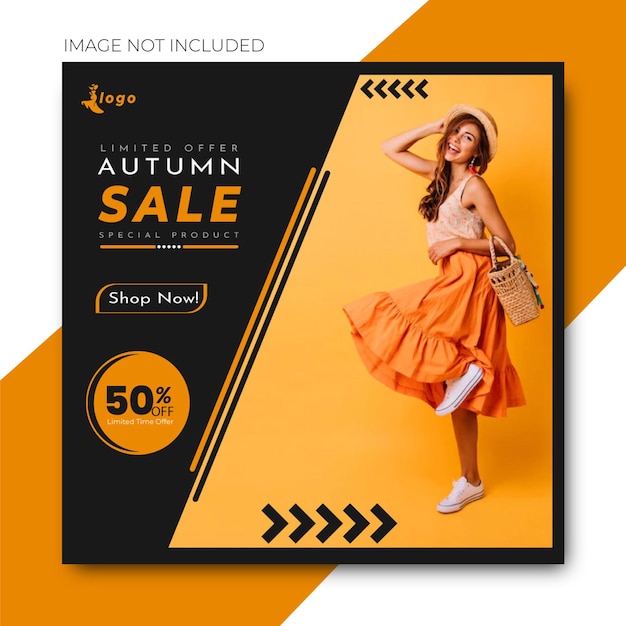 Vector modern fashion social media instagram post template