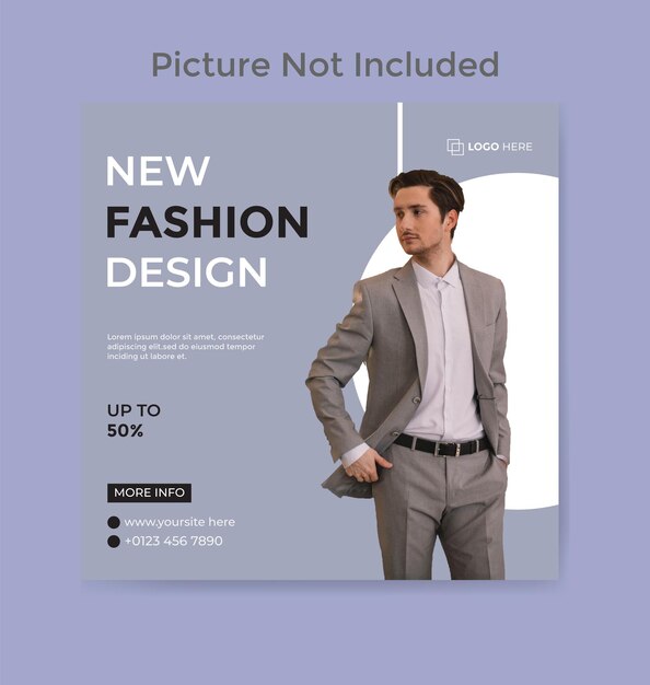 Modern fashion social media instagram post template