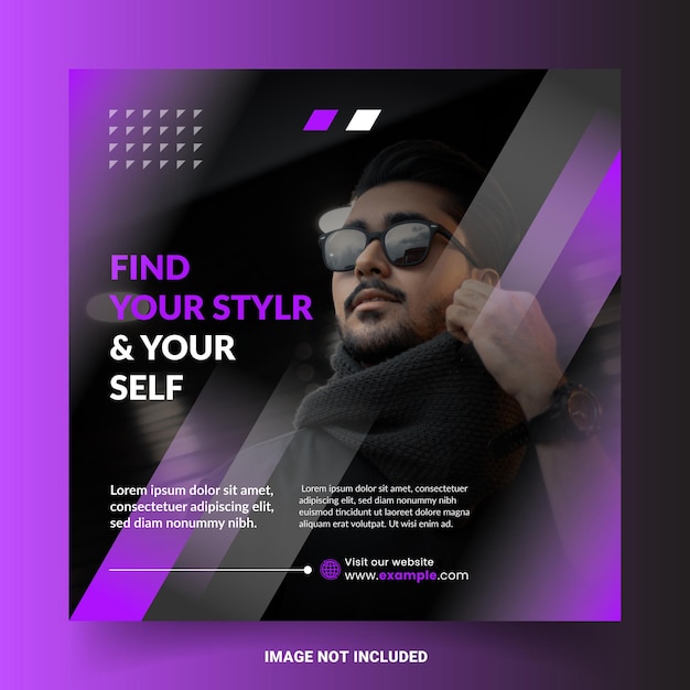 Vector modern fashion social media instagram post template