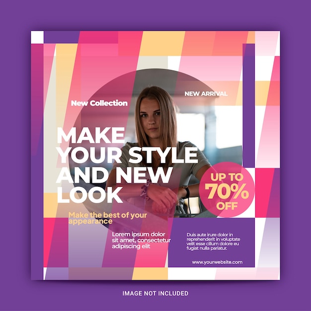 Vector modern fashion social media and instagram post templates