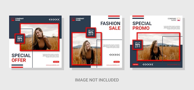 現代のファッションソーシャルメディア投稿テンプレート