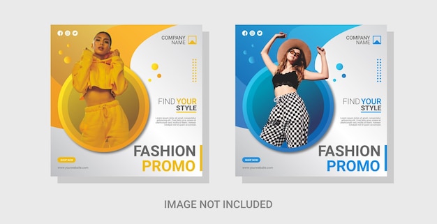 Modern fashion social media post template