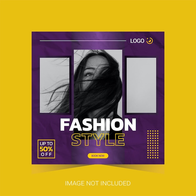 Vector modern fashion social media template