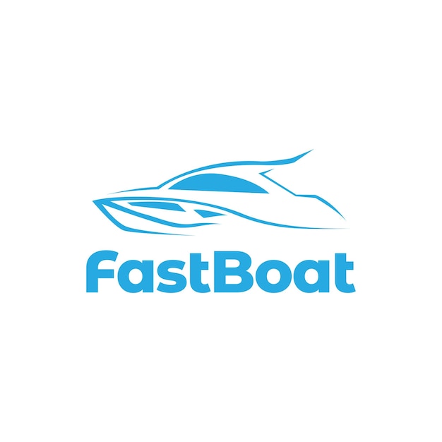 Modern fast boat sport logo design vector graphic symbol icon sign illustration creative idea