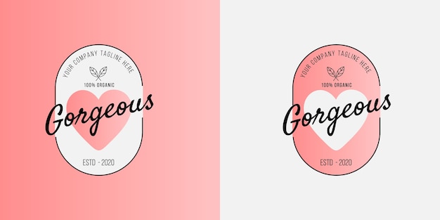 スパ美容と化粧品ビジネスのためのモダンなフェミニンなピンクの美容ロゴ