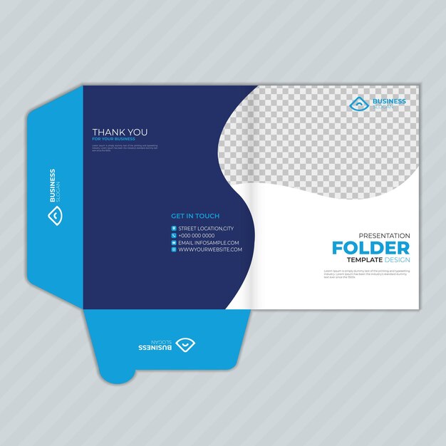 Vector modern file folder design and template