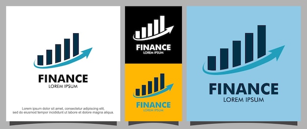 Modern financial chart logo template