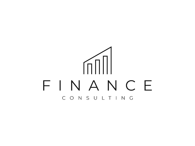 Vector modern financial logo design with line stye