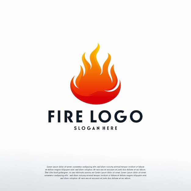 Modern Fire Flame logo designs, Iconic Fire logo template, Logo symbol icon