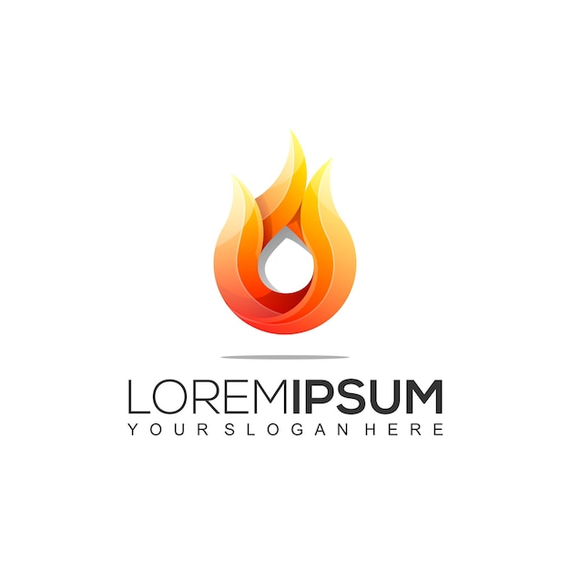 Vector modern fire logo design