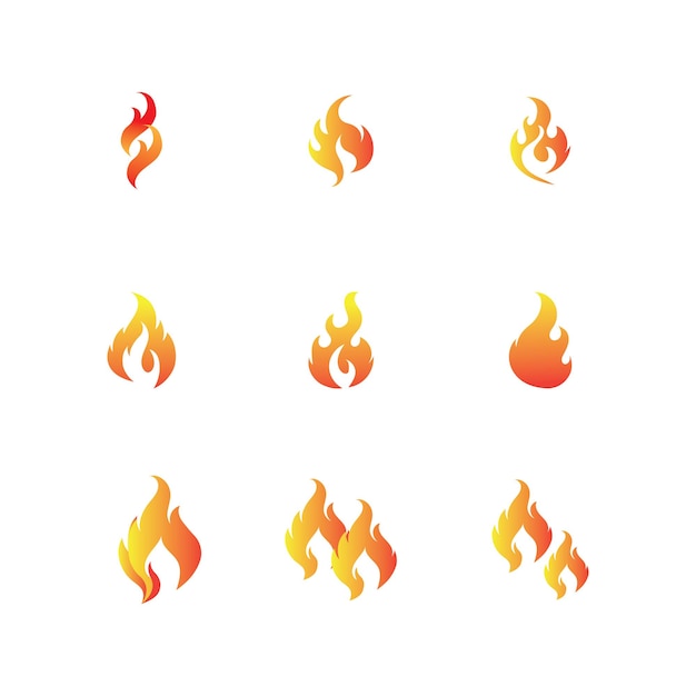 Modern fire logo or icon designvector illustration