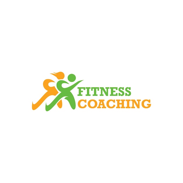 Vector modern fitness coaching logo