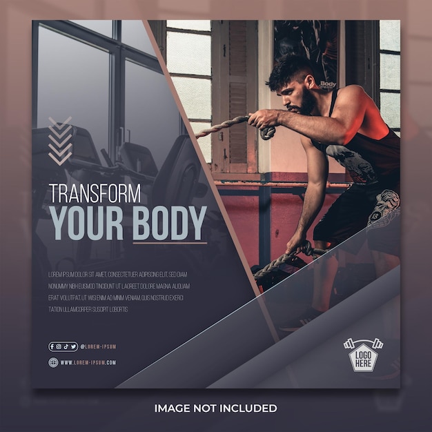 Modern Fitness Social Media Banner Template