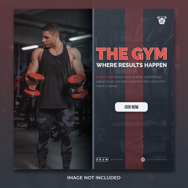 Modern Fitness Social Media Banner Template