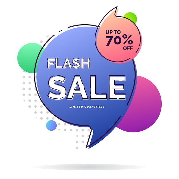 Vector modern flash sale banner