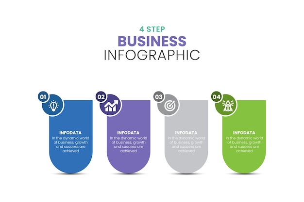 현대 평면 4 옵션 비즈니스 infographic 디자인 서식 파일 벡터 일러스트 레이 션