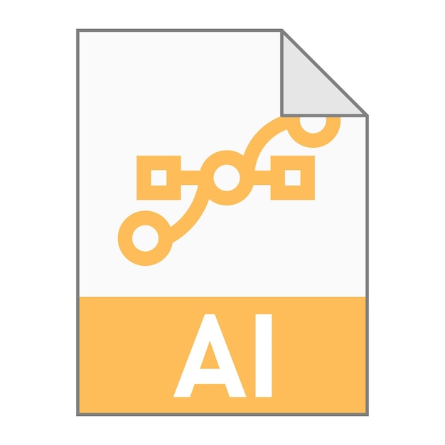 Modern flat design of AI illustration file icon for web Simple style