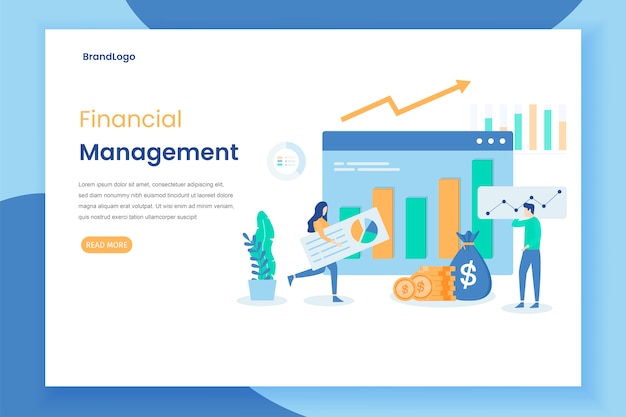 Modern flat design concept of financial management